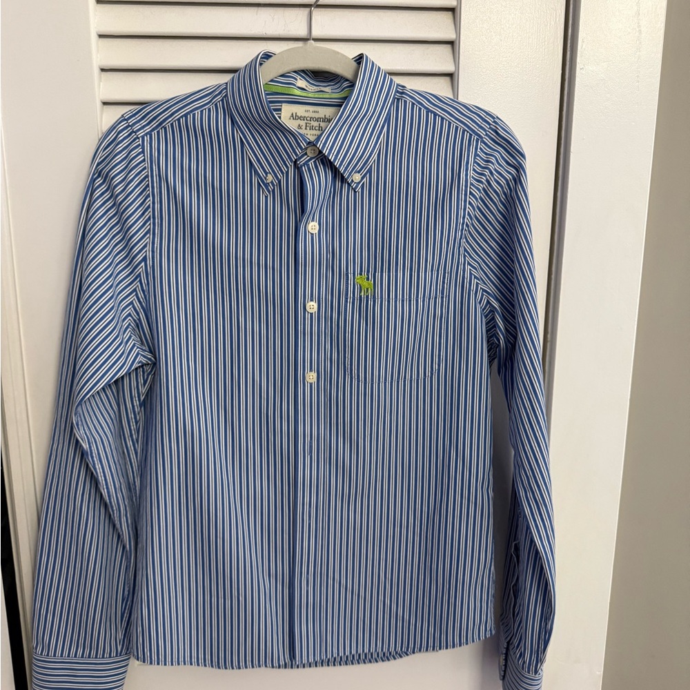 Vintage Abercrombie and Fitch Oxford Pinstripe Muscle Small